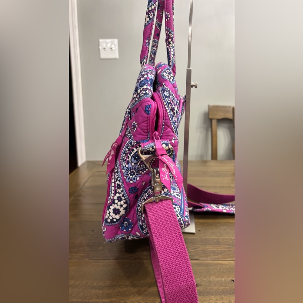 Vera Bradley Weekender Travel Bag in “Boysenberry” Purple and Blue Paisley - Picture 7 of 14